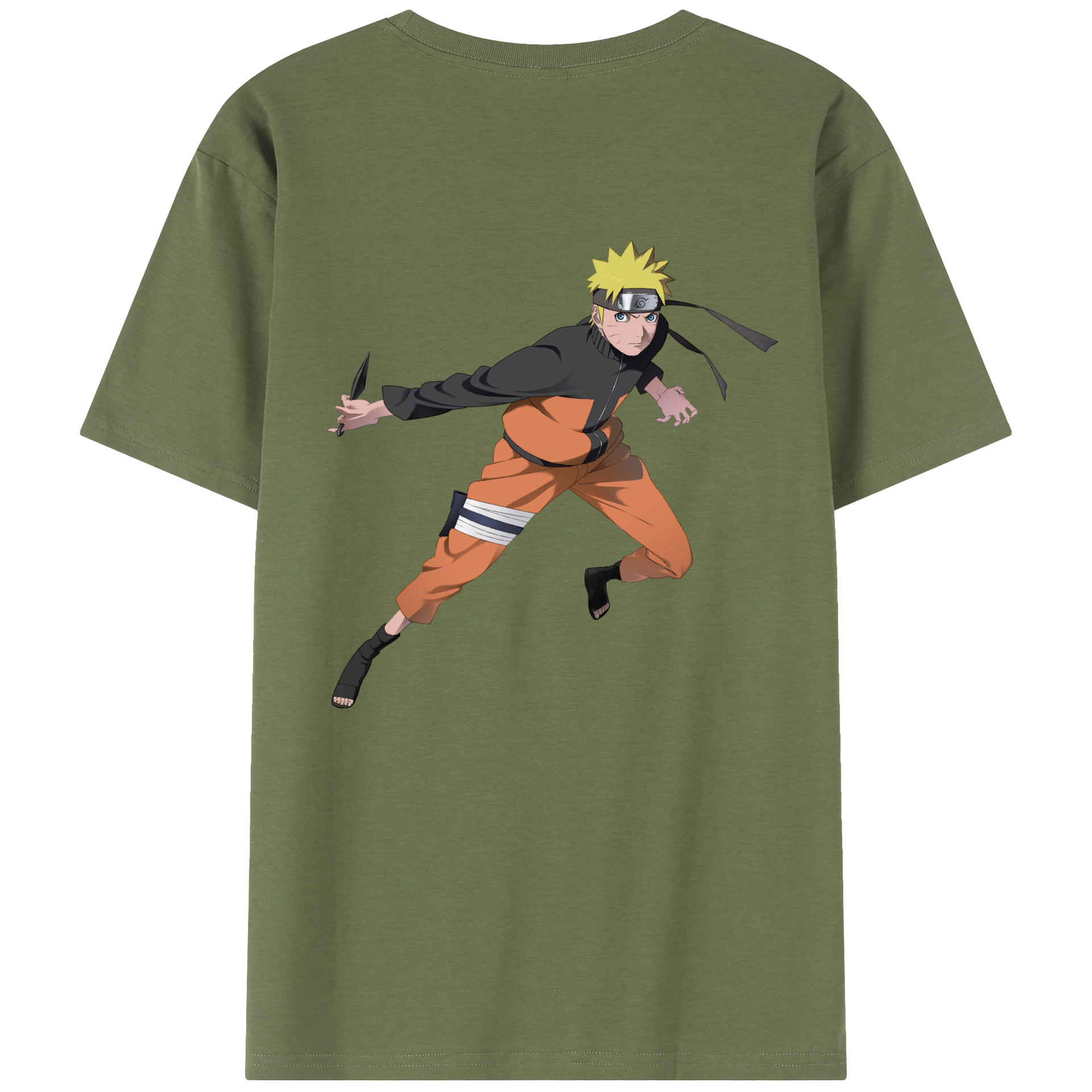 （画像用） NARUTO -ナルト- うずまき ナルト Uzumaki Naruto 綿100％半袖Tシャツ（背面プリント）